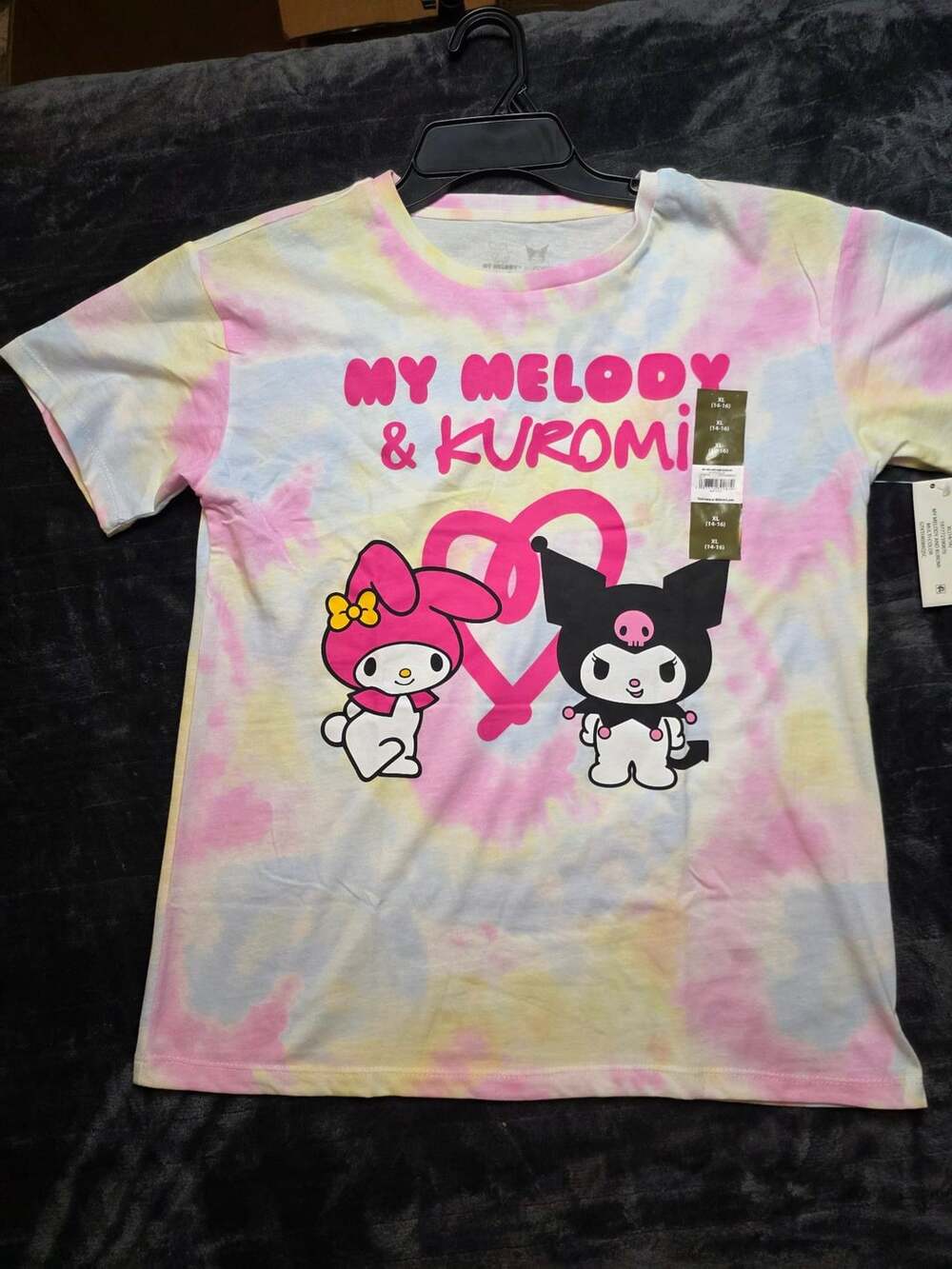Sanrio My Melody And Kuromi Tie Dye Graphic T-Shirt XL